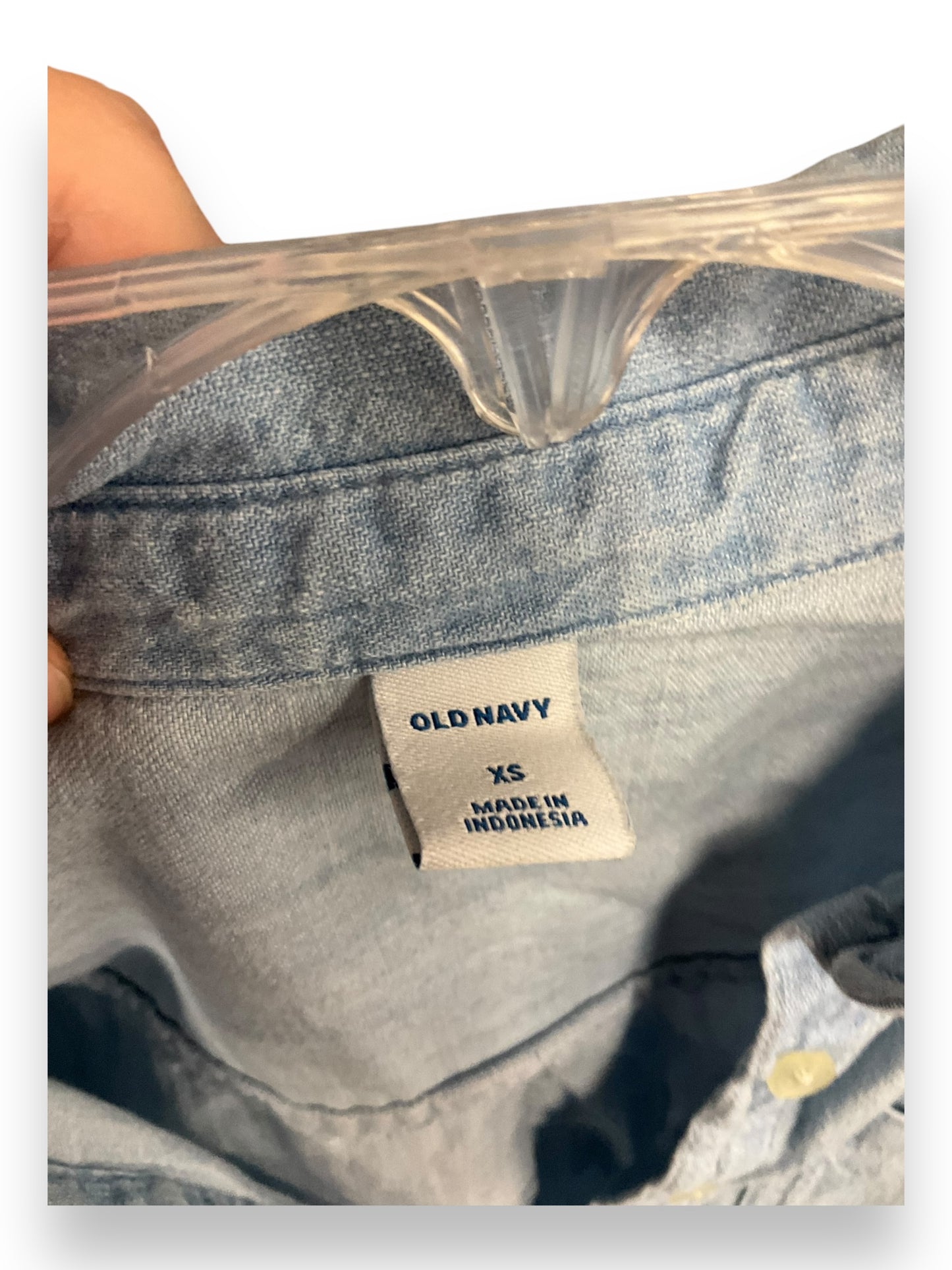 Tunic Long Sleeve By Old Navy In Blue Denim, Size: Xs