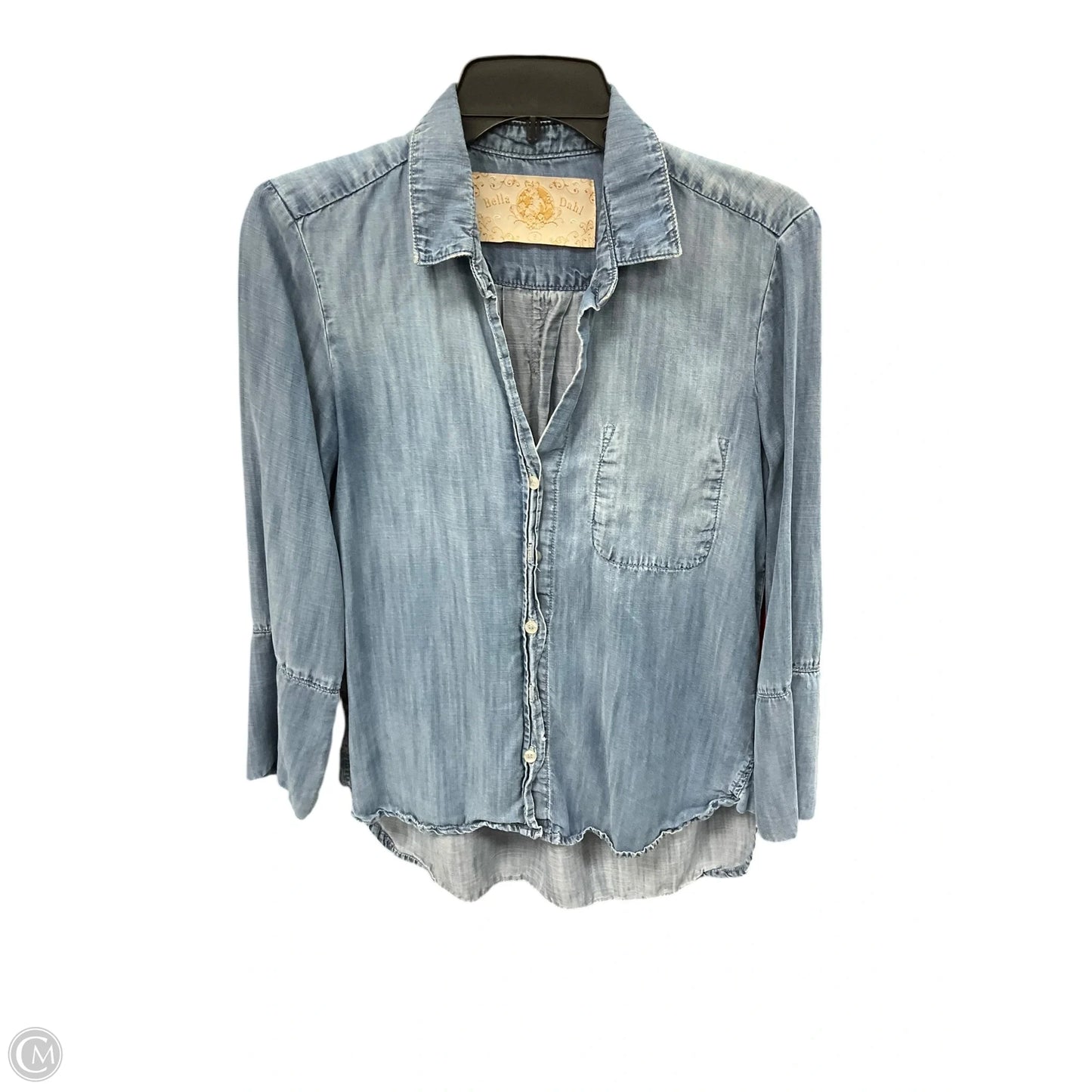 Top Long Sleeve By Bella Dahl In Blue Denim, Size: S