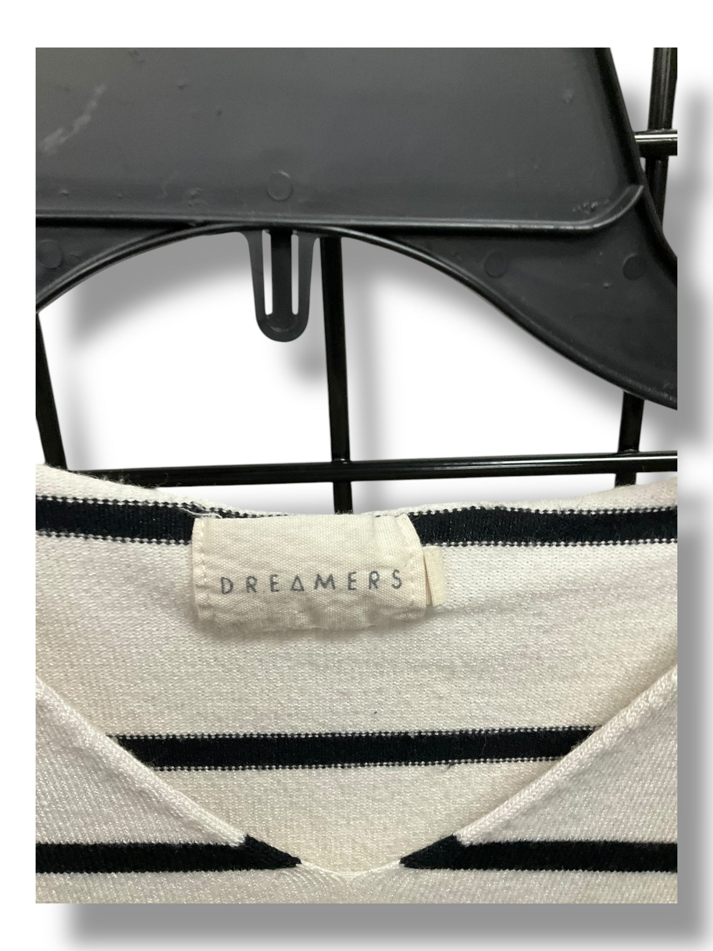 Top Long Sleeve By Dreamers In Black & White, Size: M