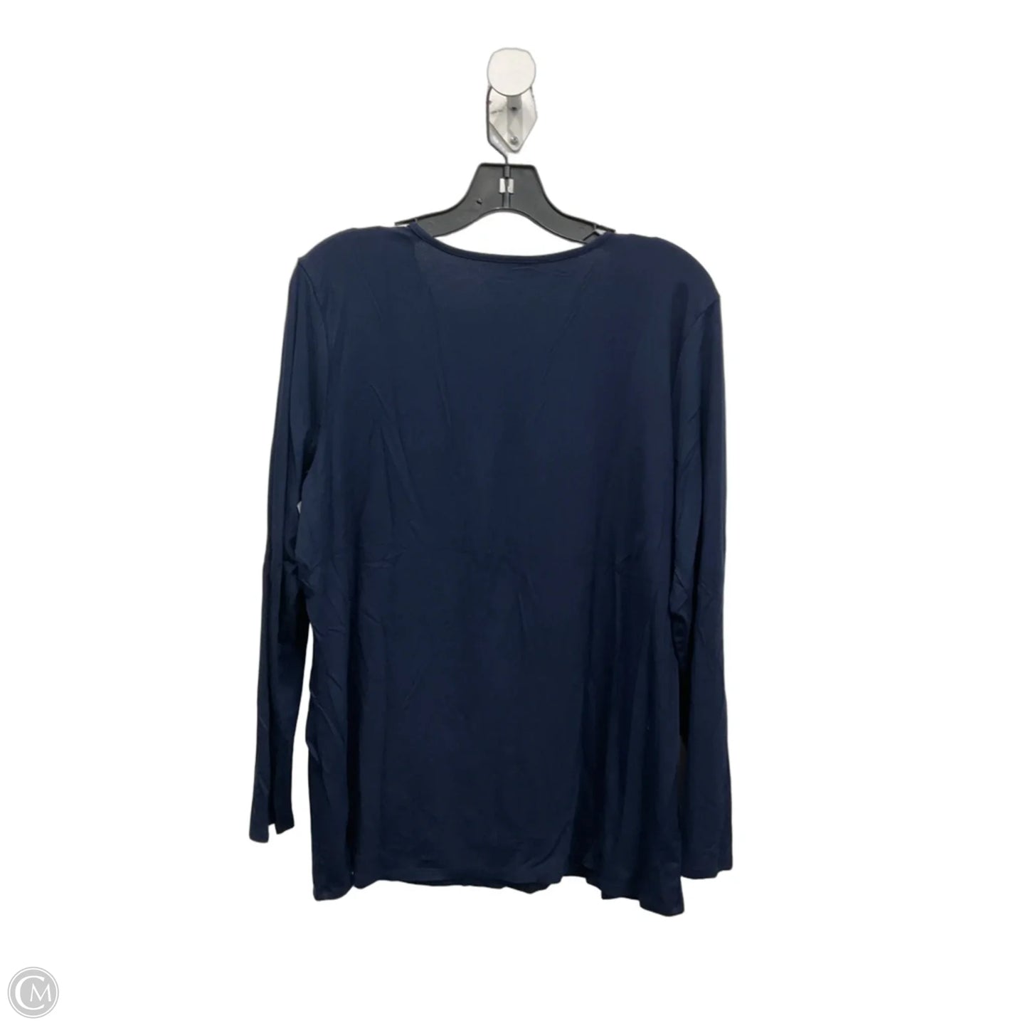 Top Long Sleeve By Chicos In Navy, Size: 3x
