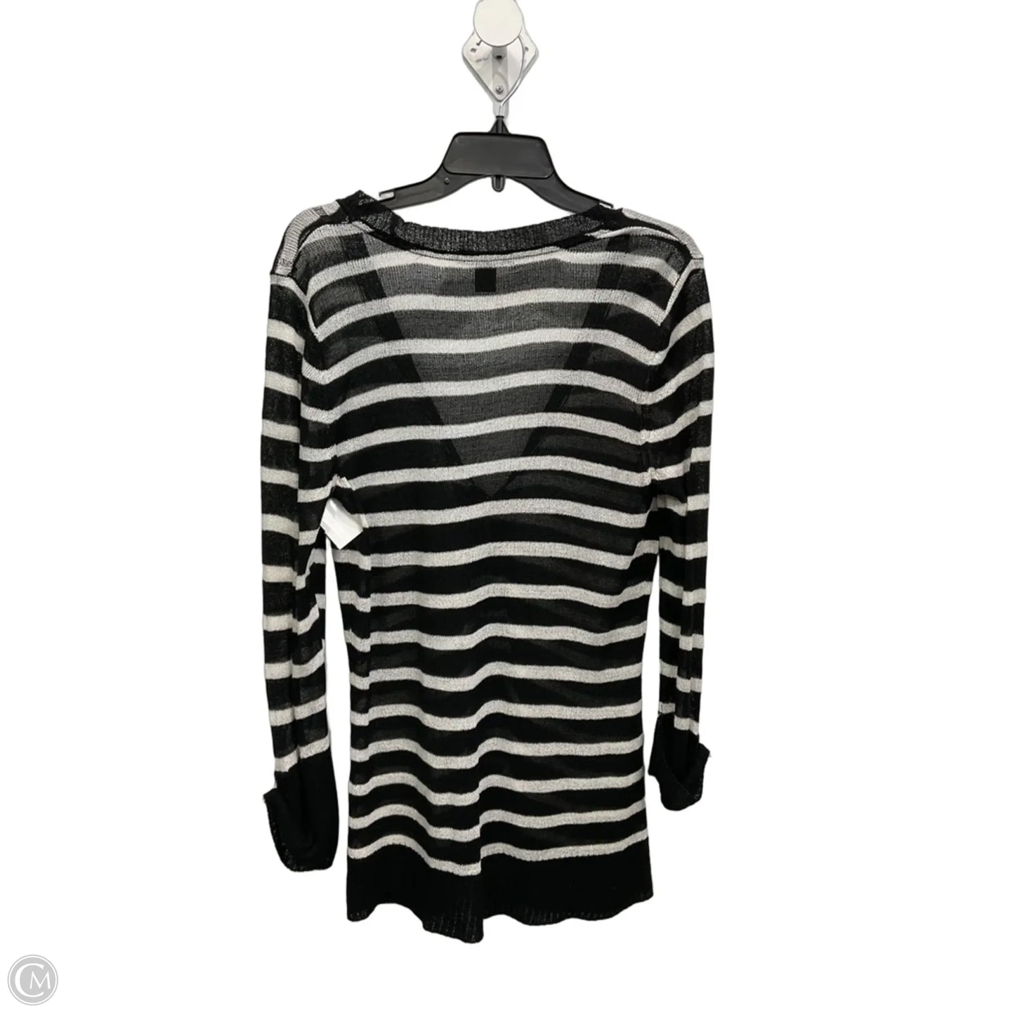 Cardigan By White House Black Market In Black & White, Size: Xl