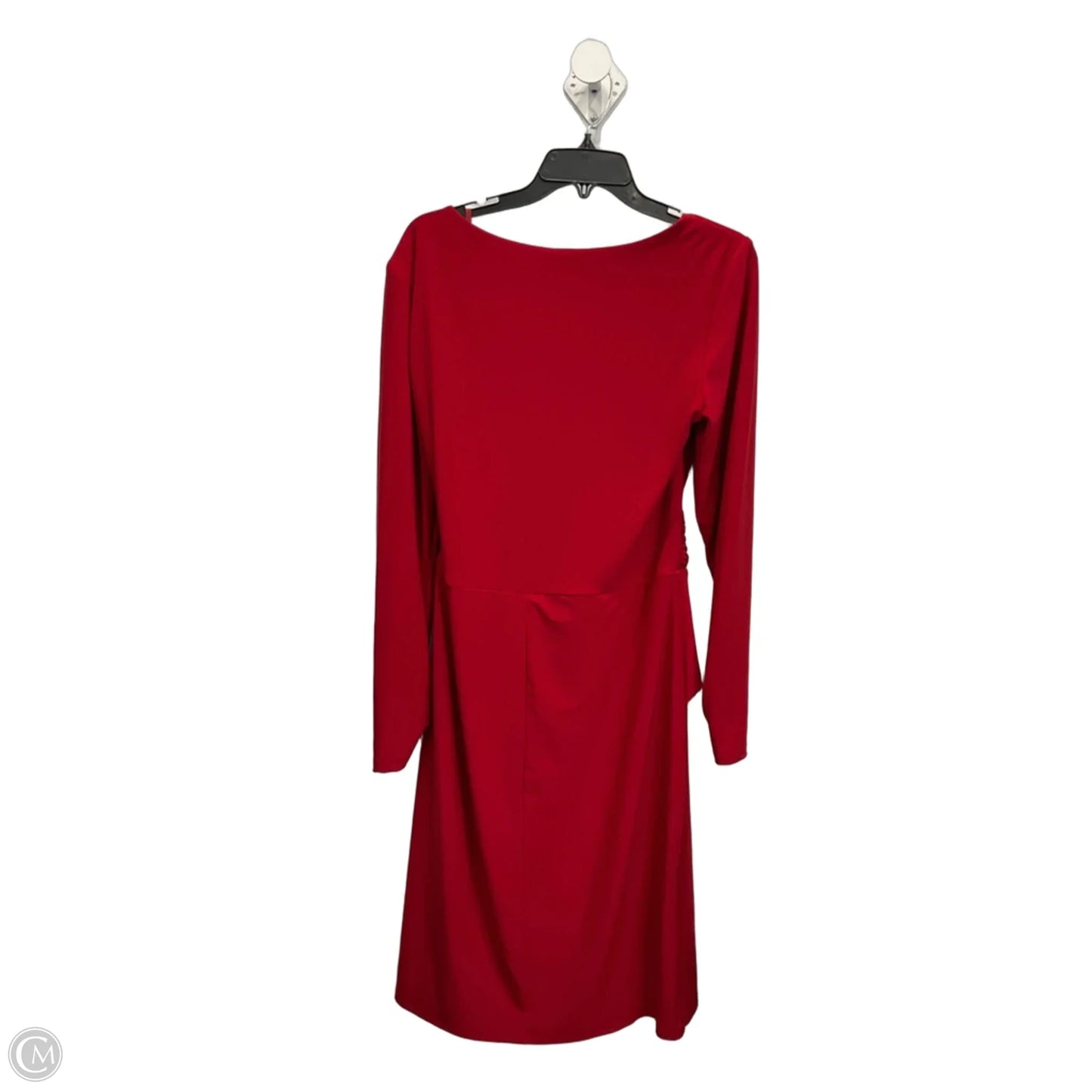 Dress Casual Midi By Lauren By Ralph Lauren In Red, Size: Xl