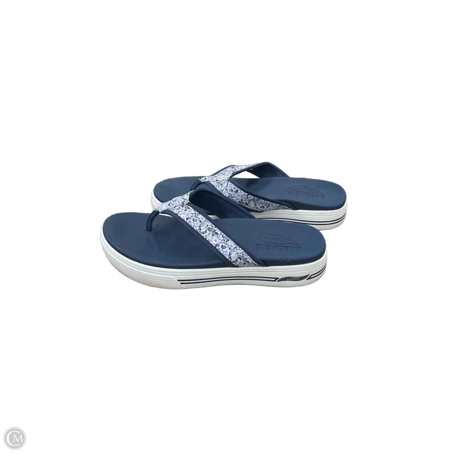 Sandals Flip Flops By Skechers In Blue, Size: 9
