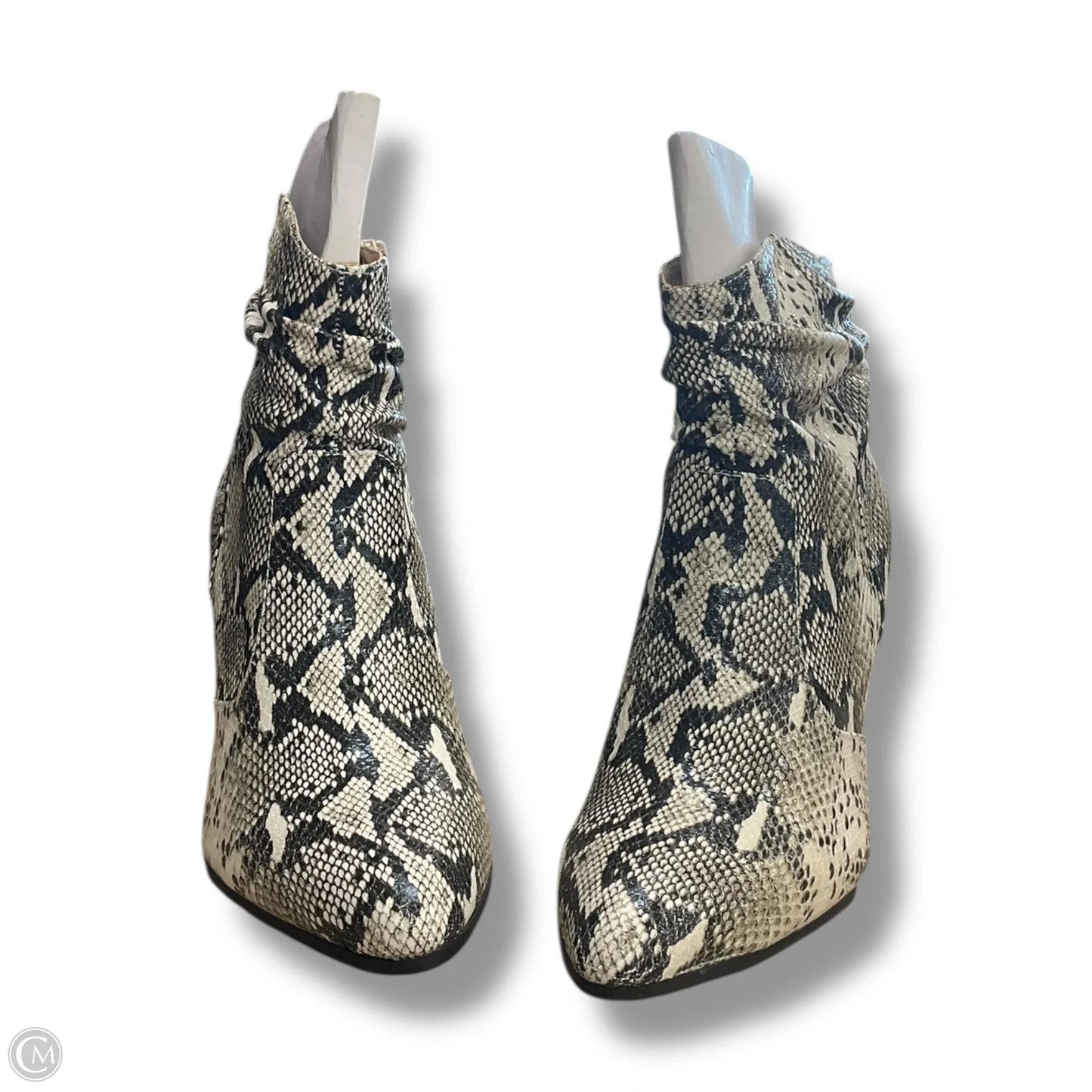 Boots Ankle Heels By Clothes Mentor In Snakeskin Print, Size: 8