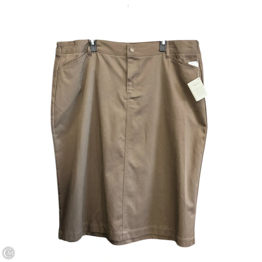 Skirt Midi By Cj Banks In Brown, Size: 1x