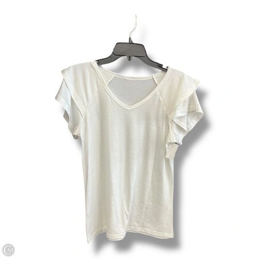 Top Short Sleeve By Clothes Mentor In White, Size: S