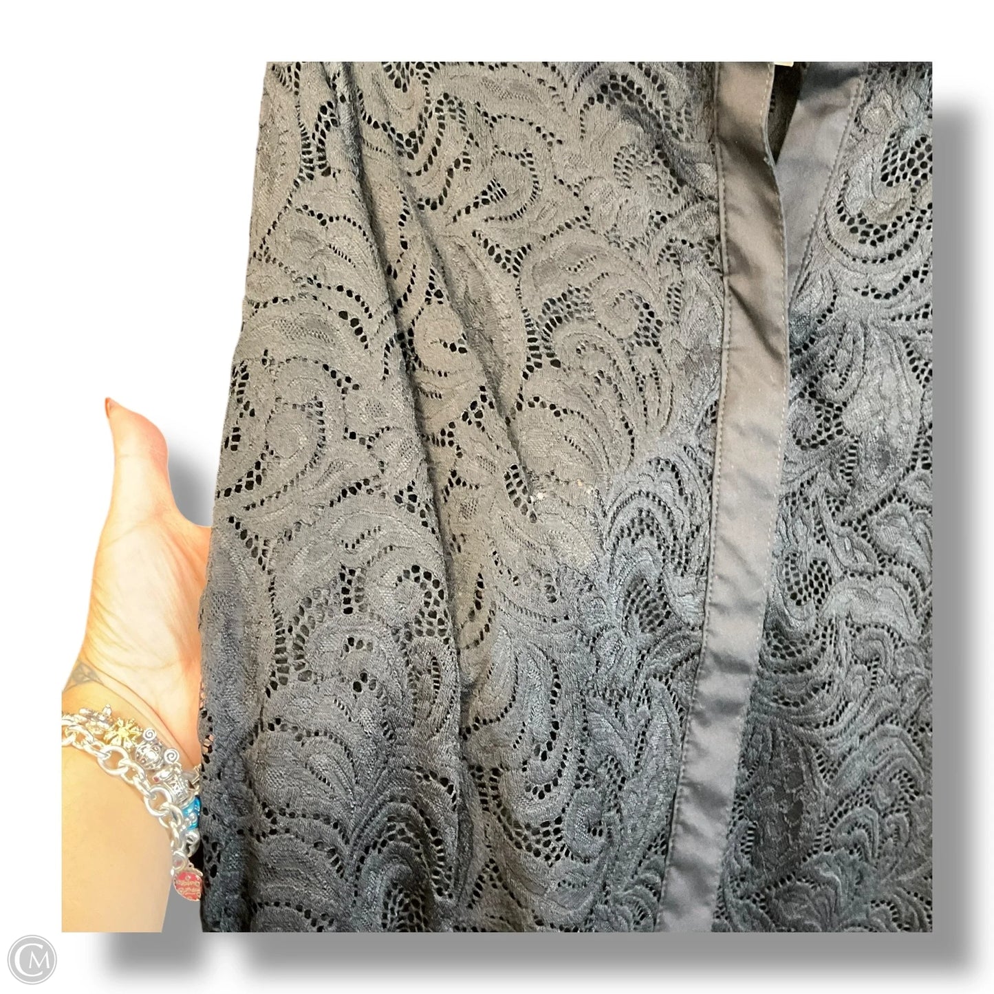 Top Long Sleeve By Chicos In Black, Size: M