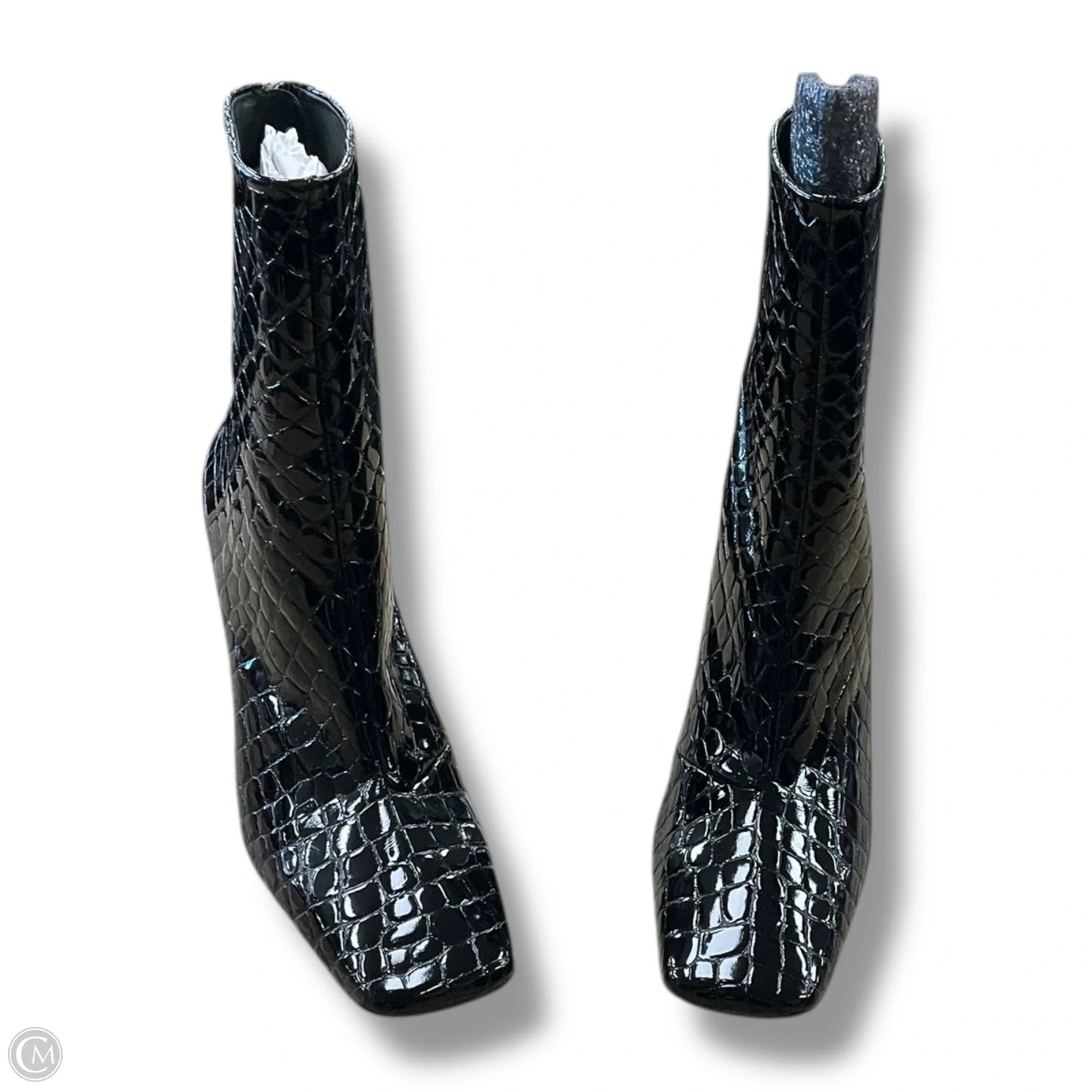 Boots Ankle Heels By Clothes Mentor In White, Size: 9