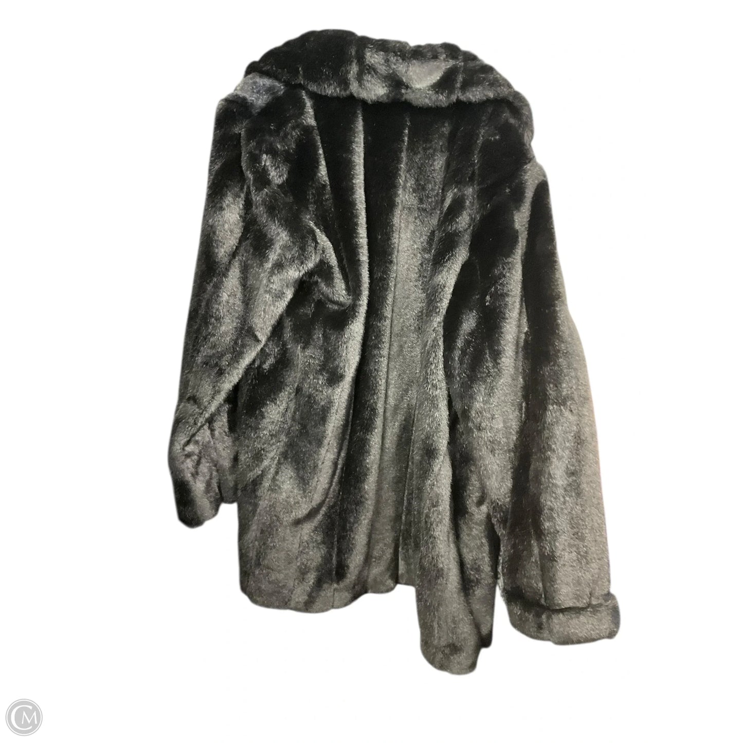 Coat Faux Fur & Sherpa By Dennis Basso Qvc In Black, Size: Xl