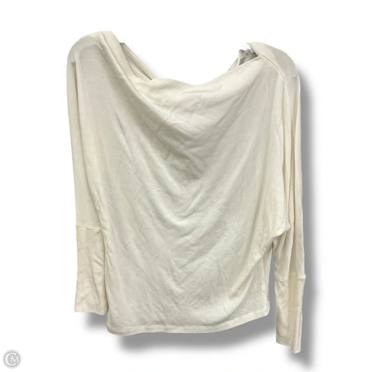 Top Long Sleeve By Banana Republic In Ivory, Size: M