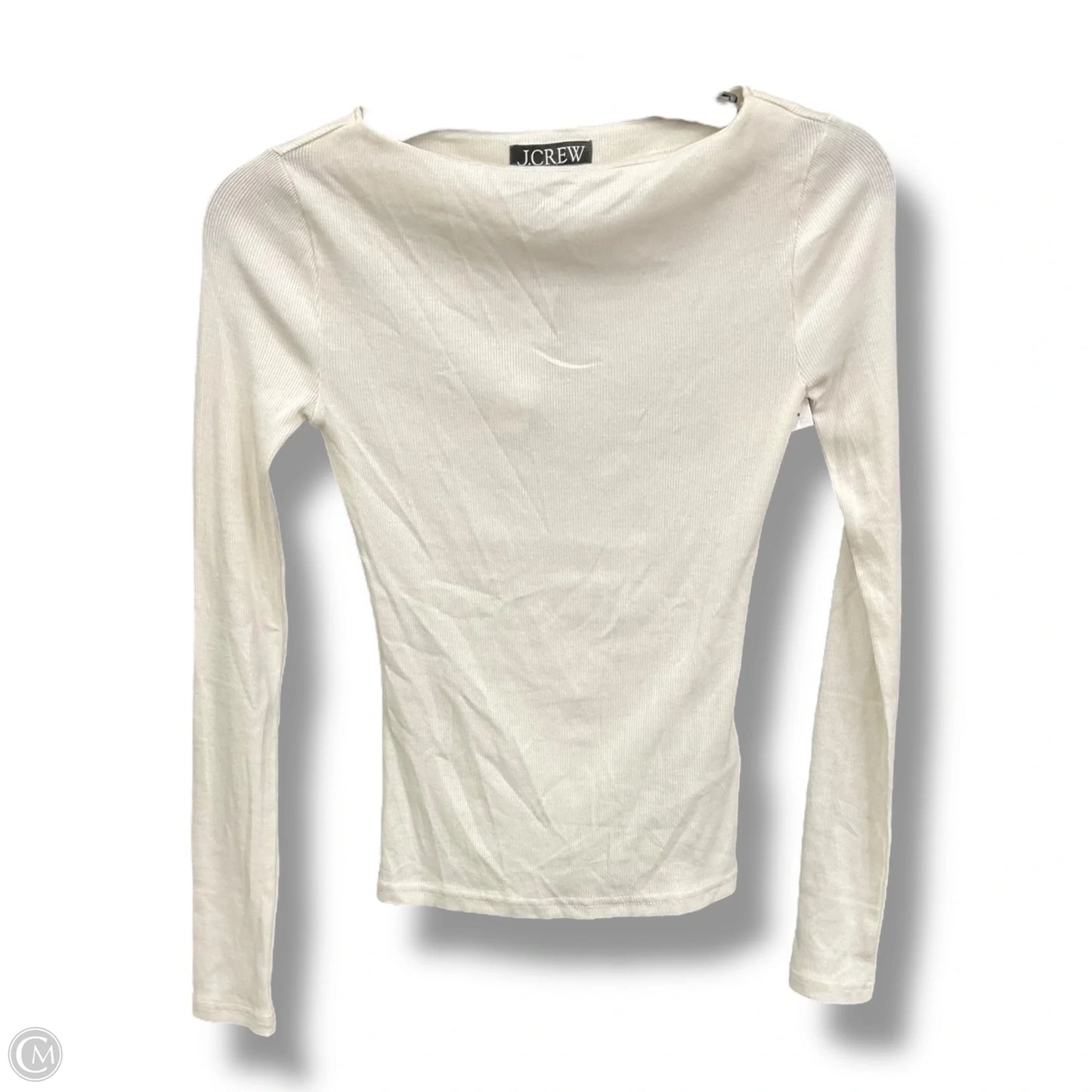 Top Long Sleeve By J. Crew In Ivory, Size: Xxs