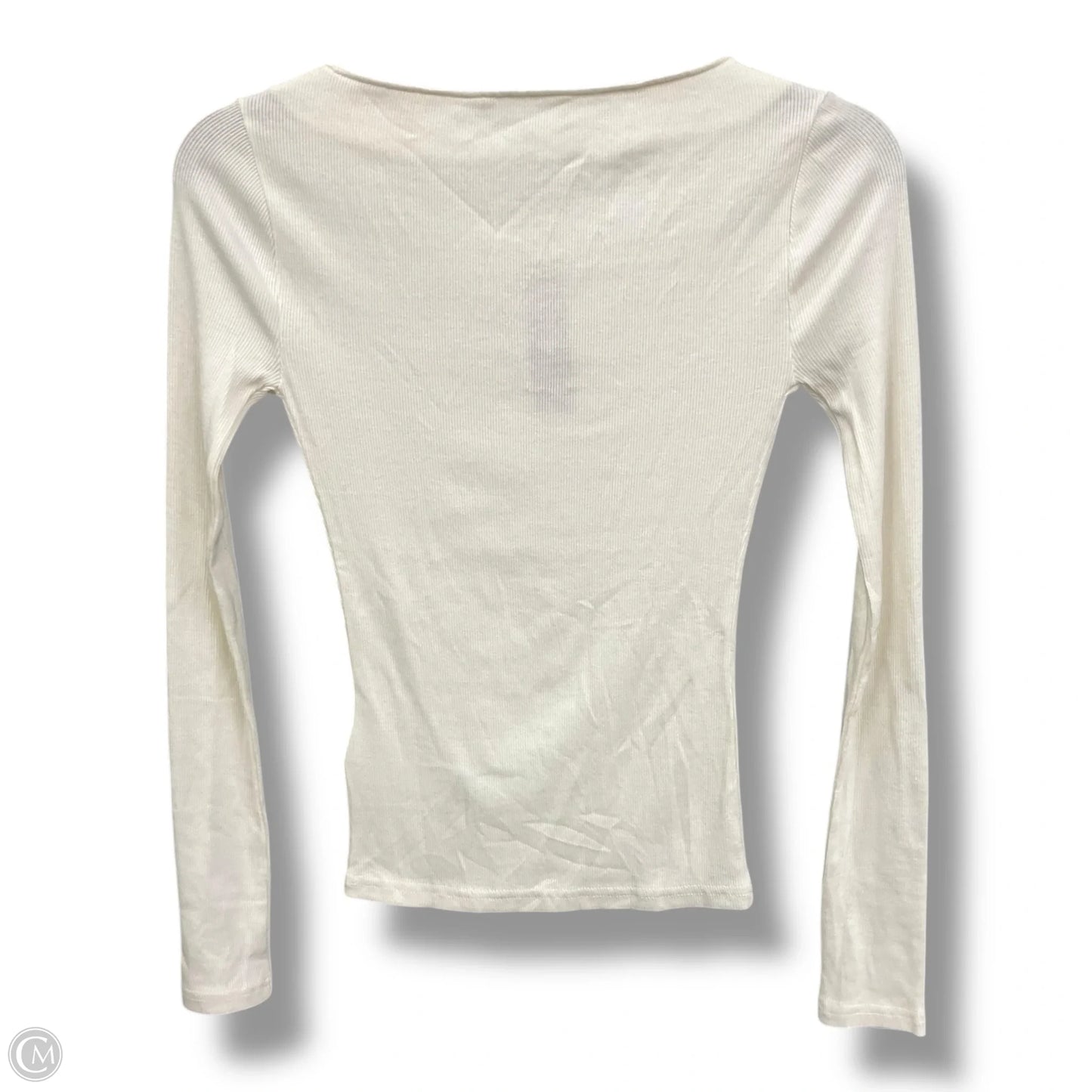 Top Long Sleeve By J. Crew In Ivory, Size: Xxs