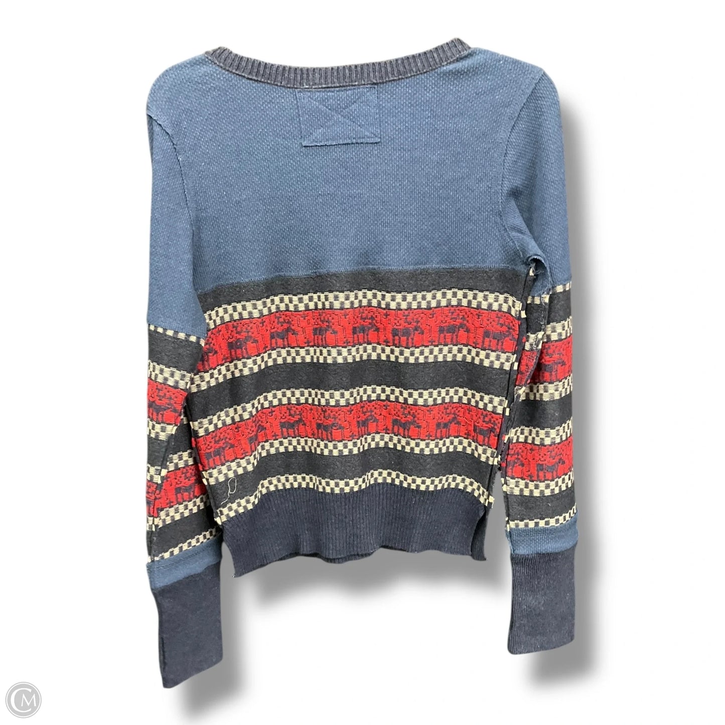 Top Long Sleeve By We The Free In Blue & Red, Size: S