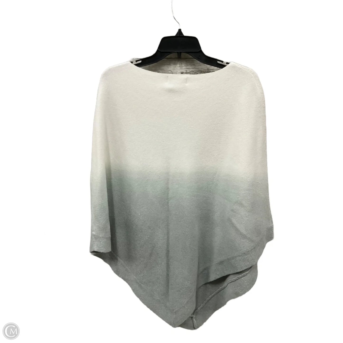 Poncho By Barefoot Dreams In Green & White, Size: Osfm