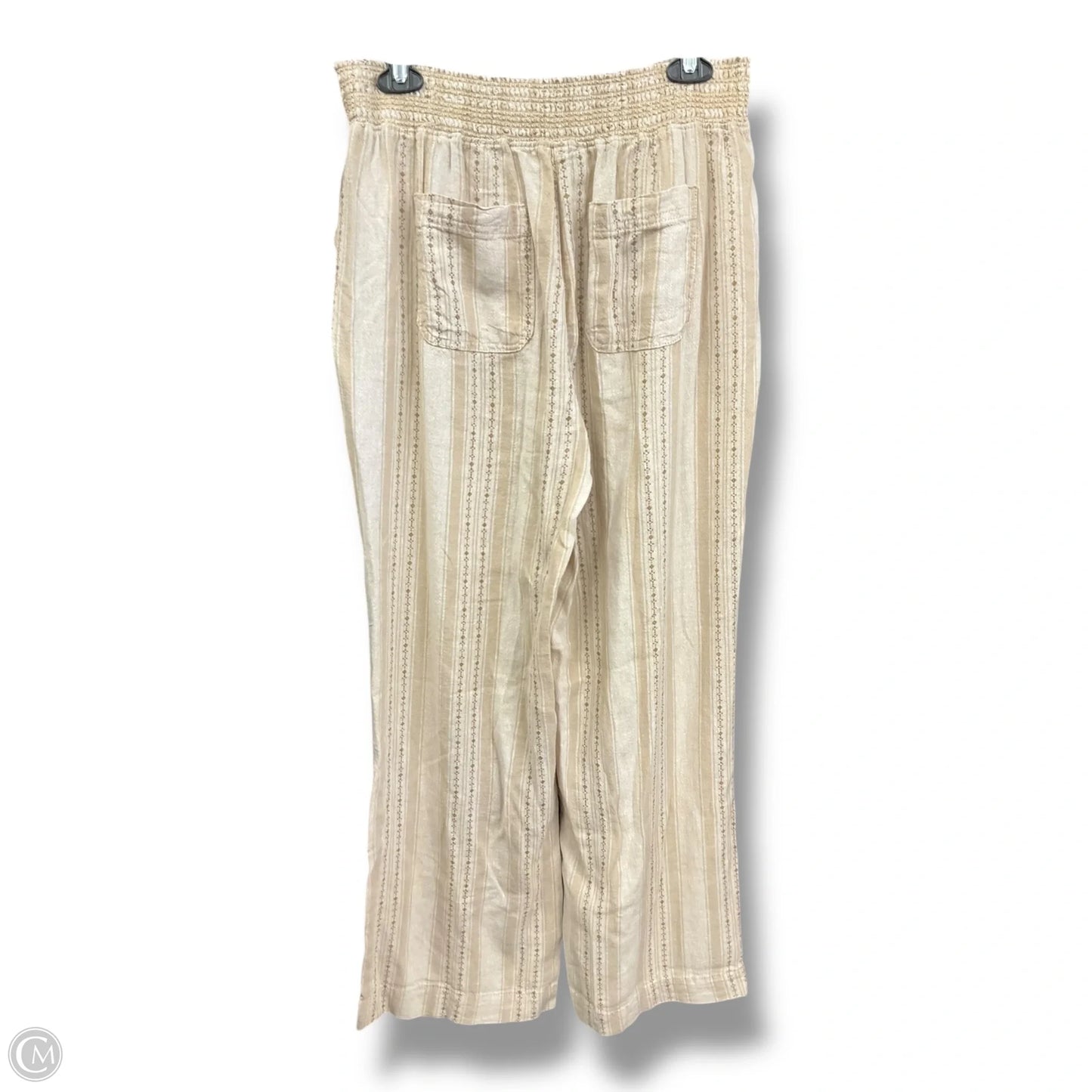 Pants Lounge By Briggs In Brown & Cream, Size: L