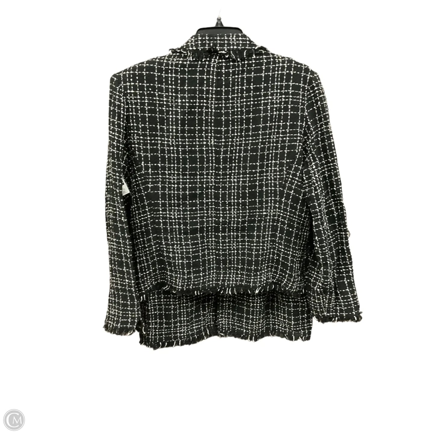 Skirt Suit 3pc By Clothes Mentor In Black & White, Size: 12