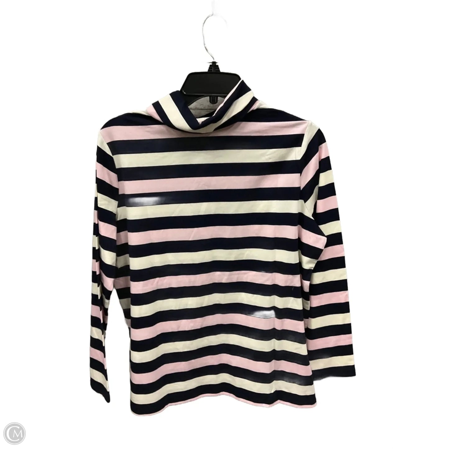 Top Long Sleeve By Talbots In Striped Pattern, Size: 1x