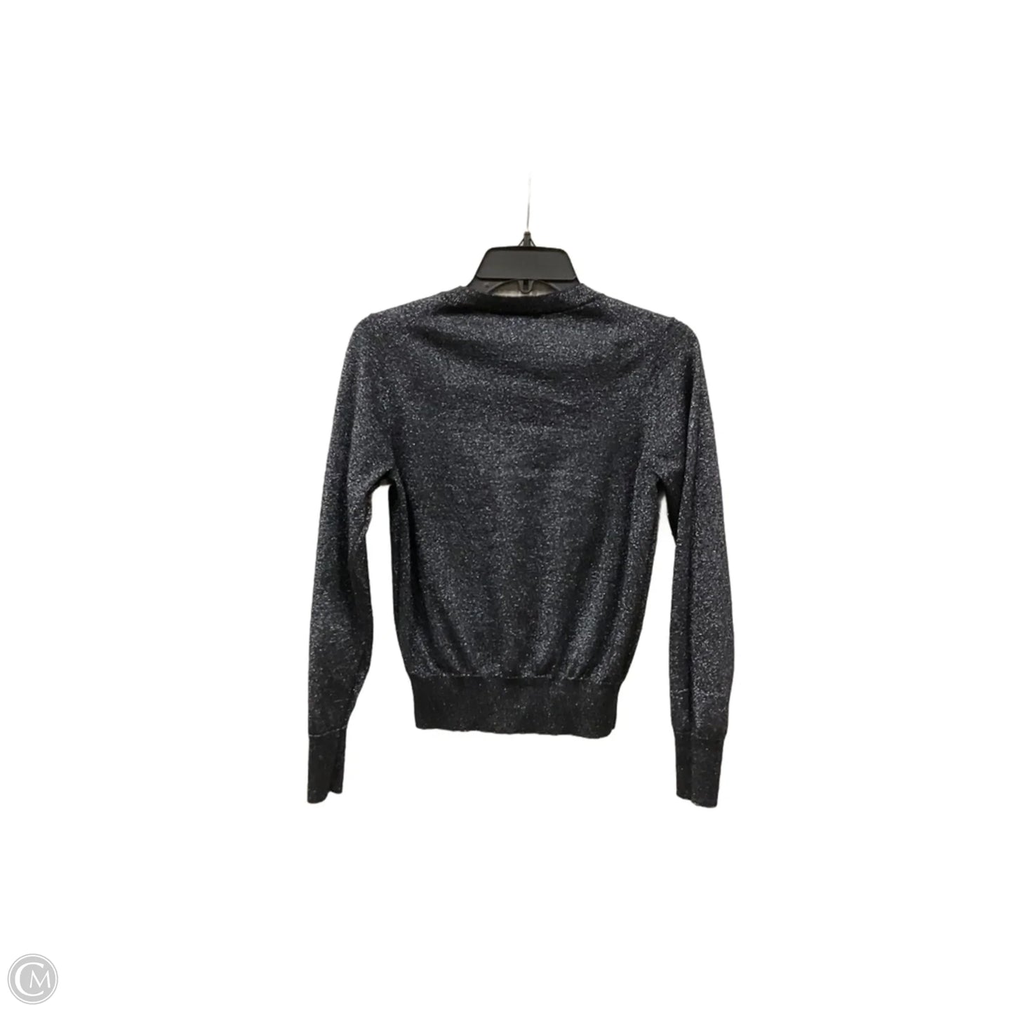 Top Long Sleeve By Ann Taylor In Black & Silver, Size: M