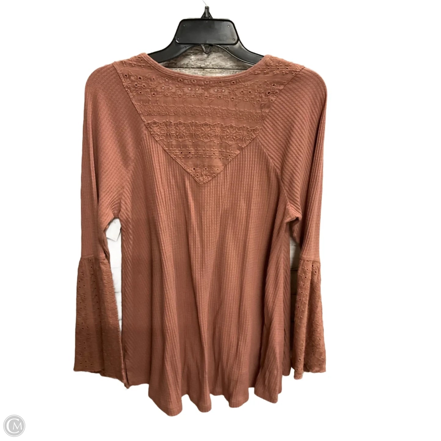 Top Long Sleeve By Free People In Brown, Size: M