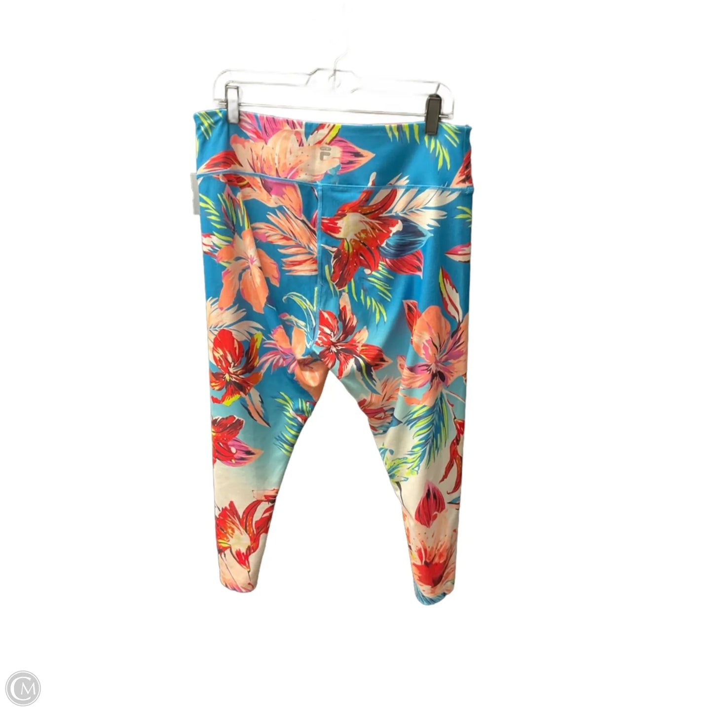 Athletic Leggings By Fila In Floral Print, Size: Xxl