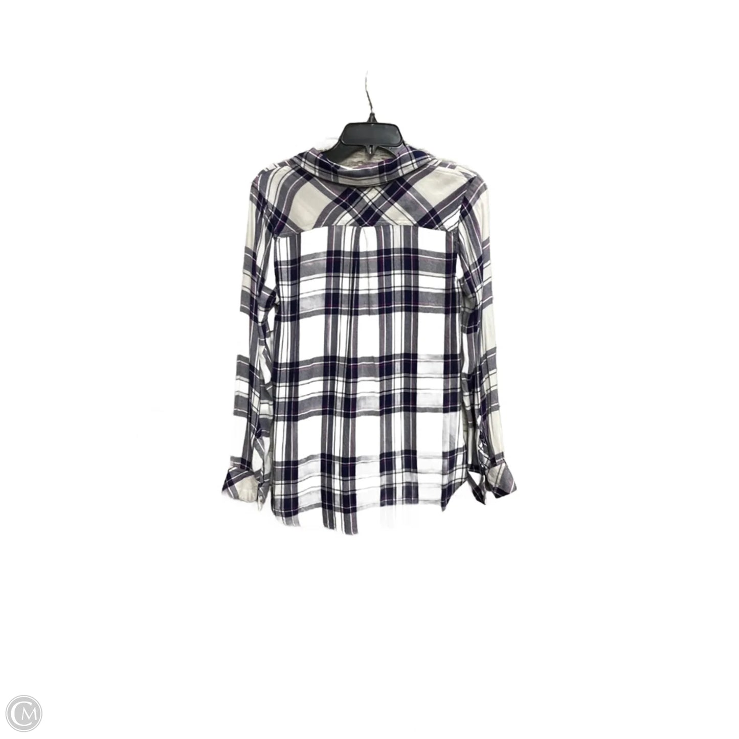 Blouse Long Sleeve By Rails In Plaid Pattern, Size: Xs