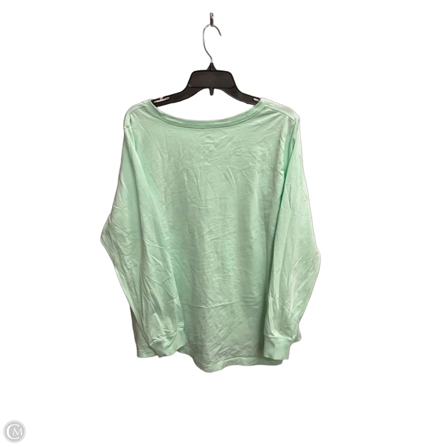 Athletic Top Long Sleeve Crewneck By Nike In Green, Size: 1x
