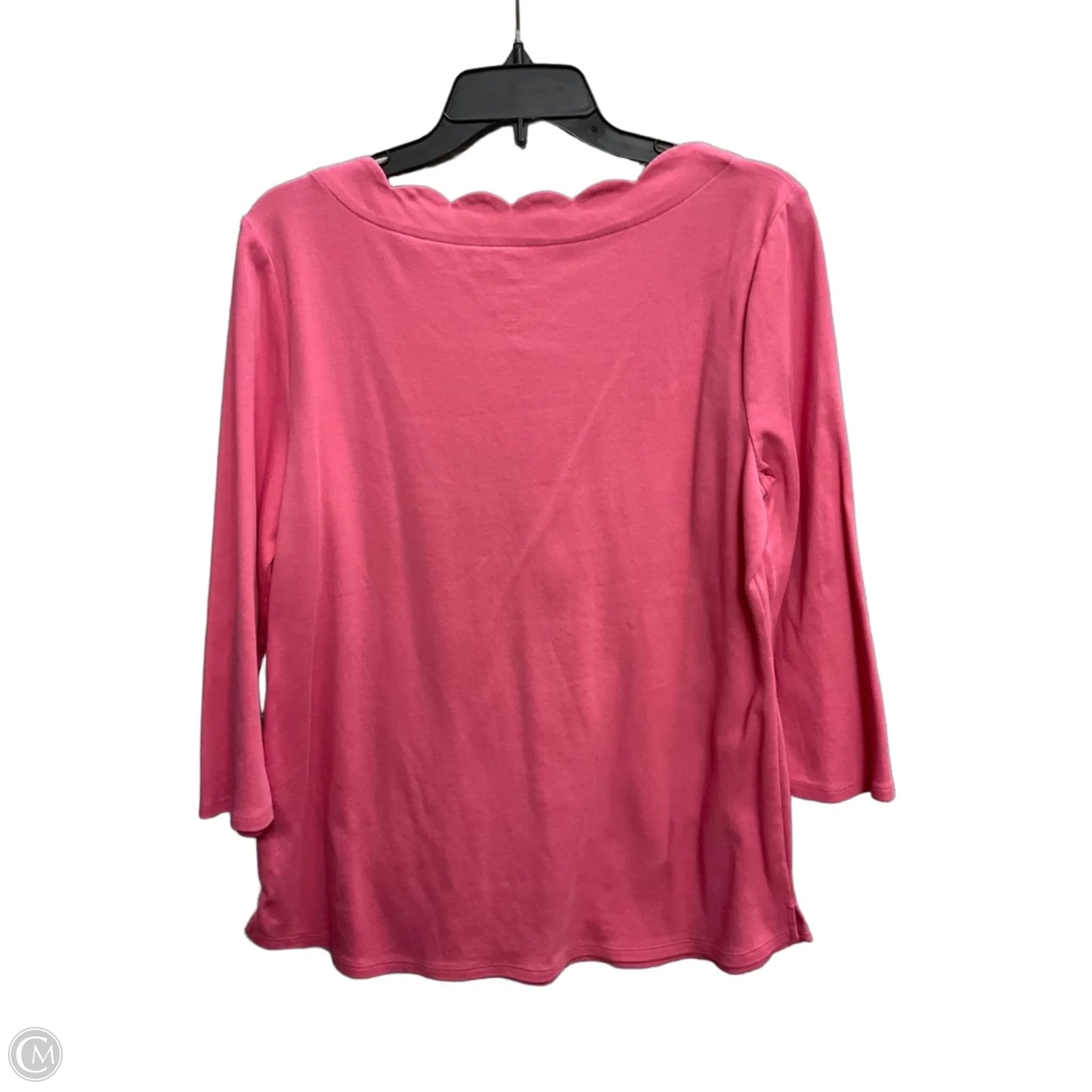 Top 3/4 Sleeve By Croft And Barrow In Pink, Size: M