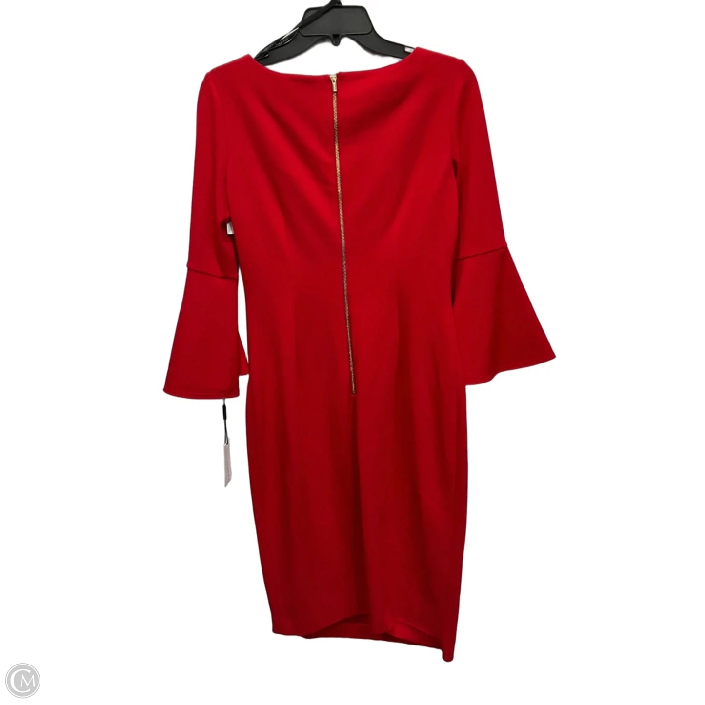 Dress Casual Midi By Calvin Klein In Red, Size: S