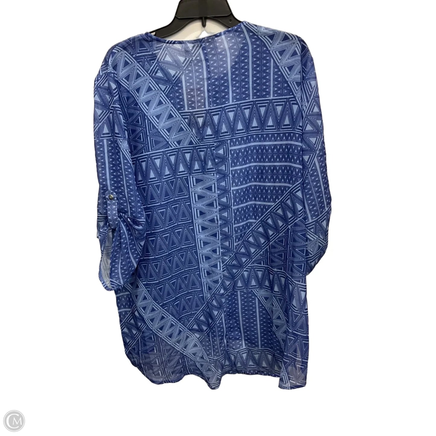 Top 3/4 Sleeve By Chicos In Blue, Size: Xl
