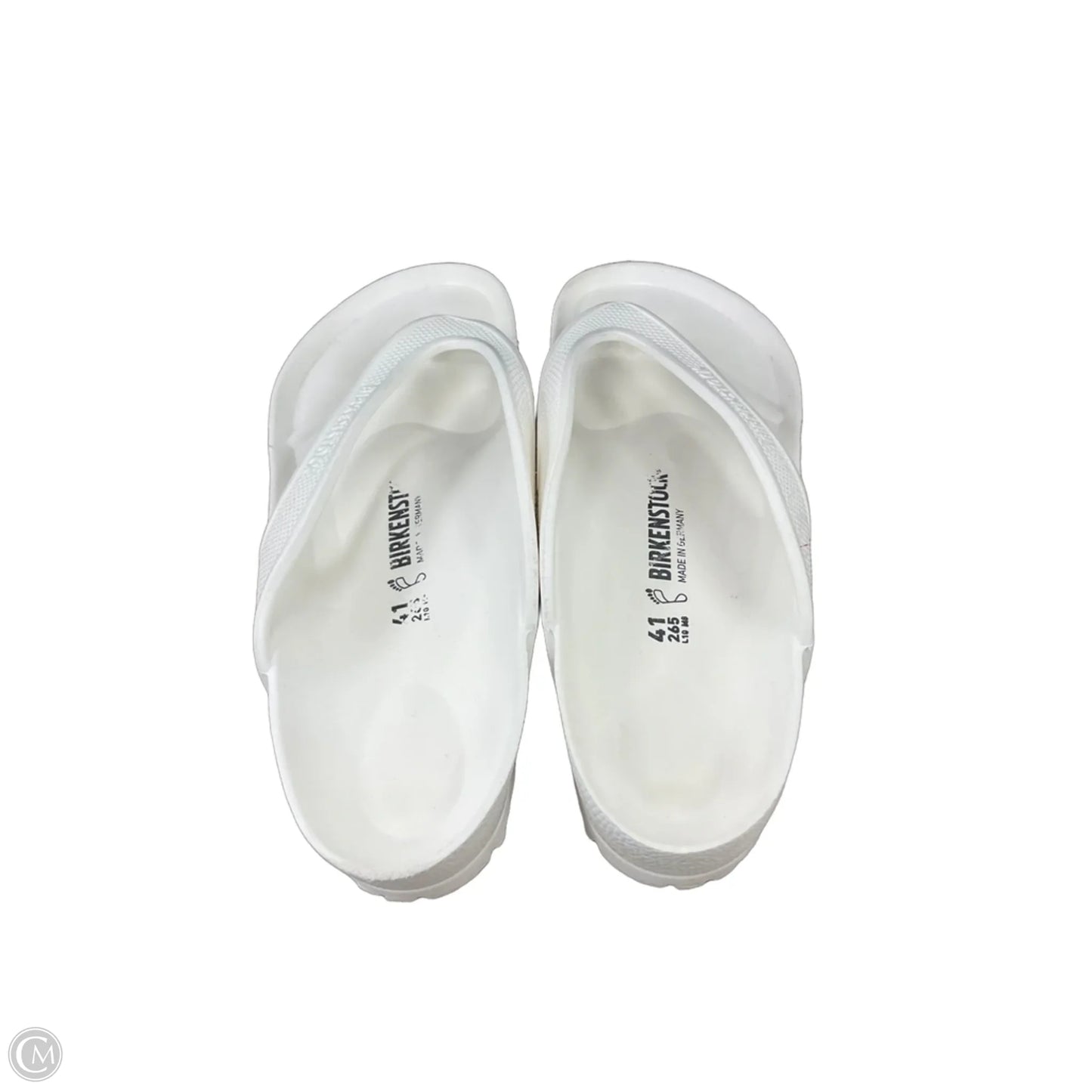 Sandals Flip Flops By Birkenstock In White, Size: 10