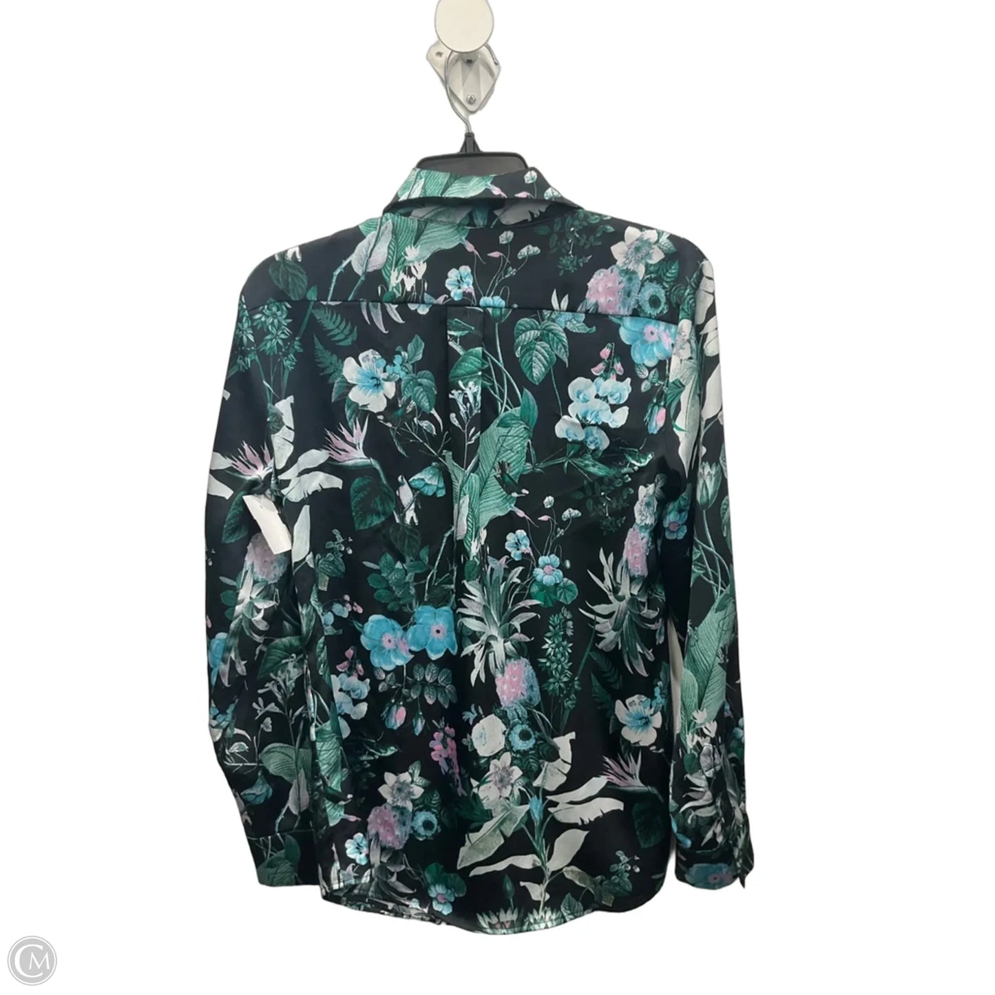 Blouse Long Sleeve By Banana Republic In Floral Print, Size: S