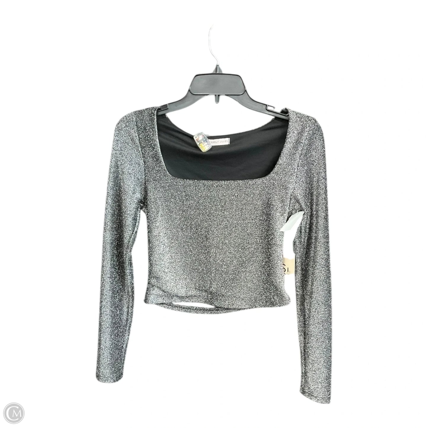 Top Long Sleeve By Sincerely Jules In Silver, Size: S