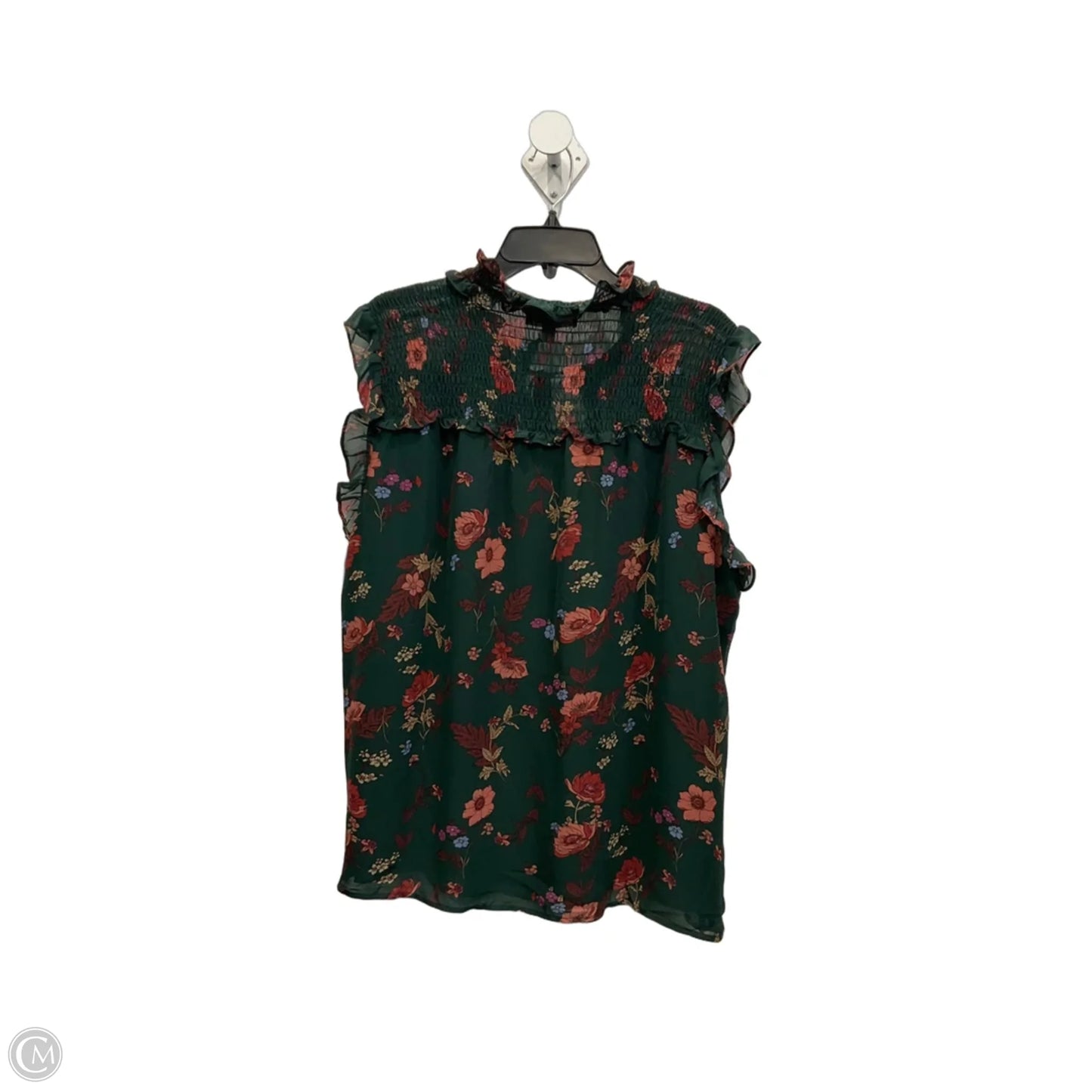 Top Sleeveless By Philosophy In Green, Size: 1x