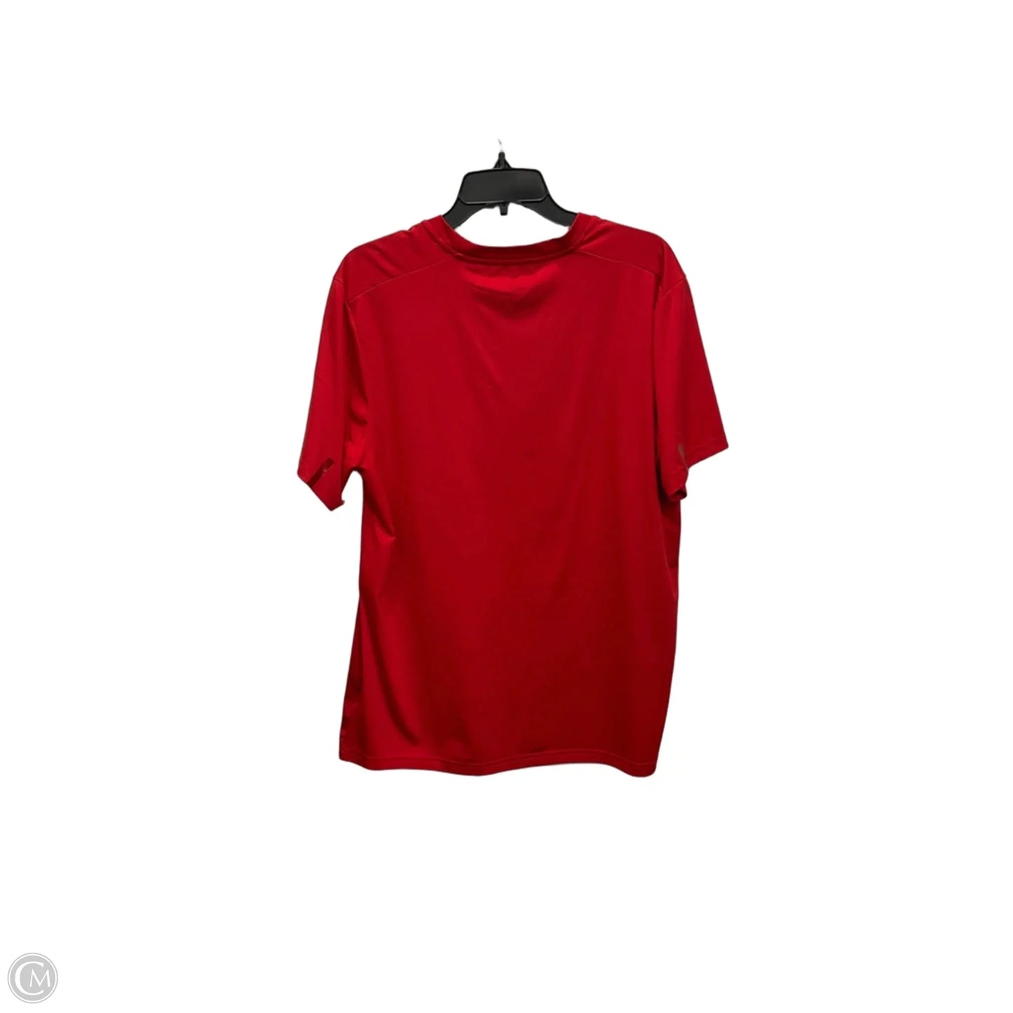 Athletic Top Short Sleeve By Champion In Red, Size: L