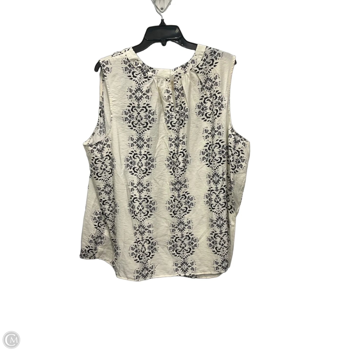Top Sleeveless By Lane Bryant In Black & Cream, Size: 24
