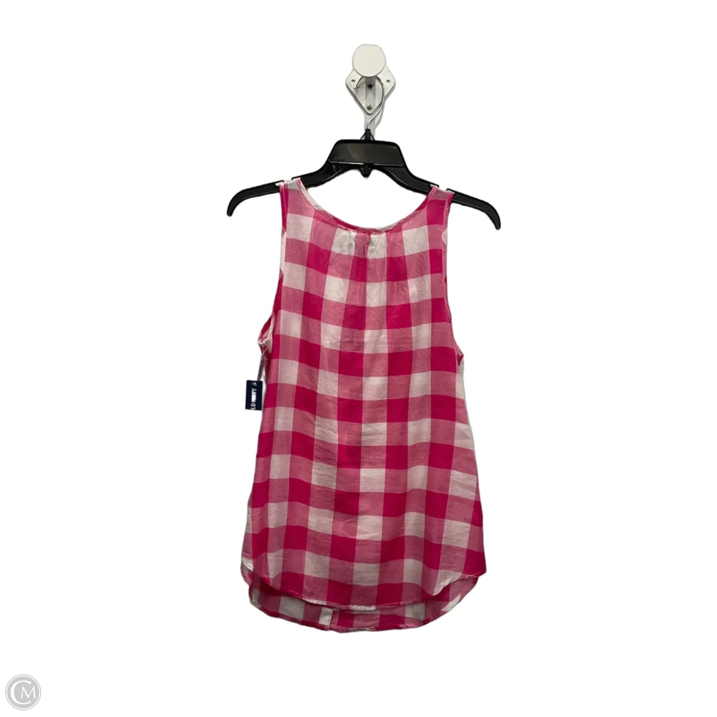 Blouse Sleeveless By Old Navy In Checkered Pattern, Size: M