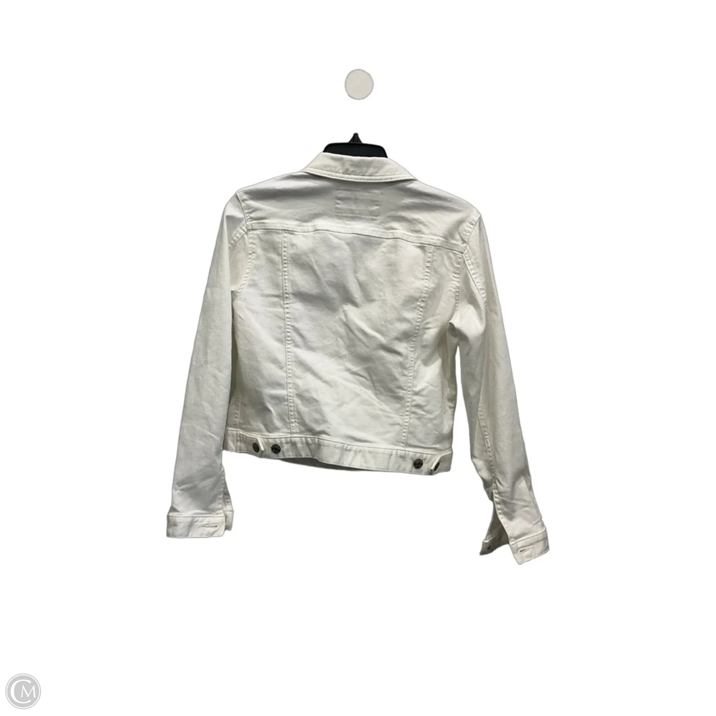 Jacket Denim By Loft In White Denim, Size: S