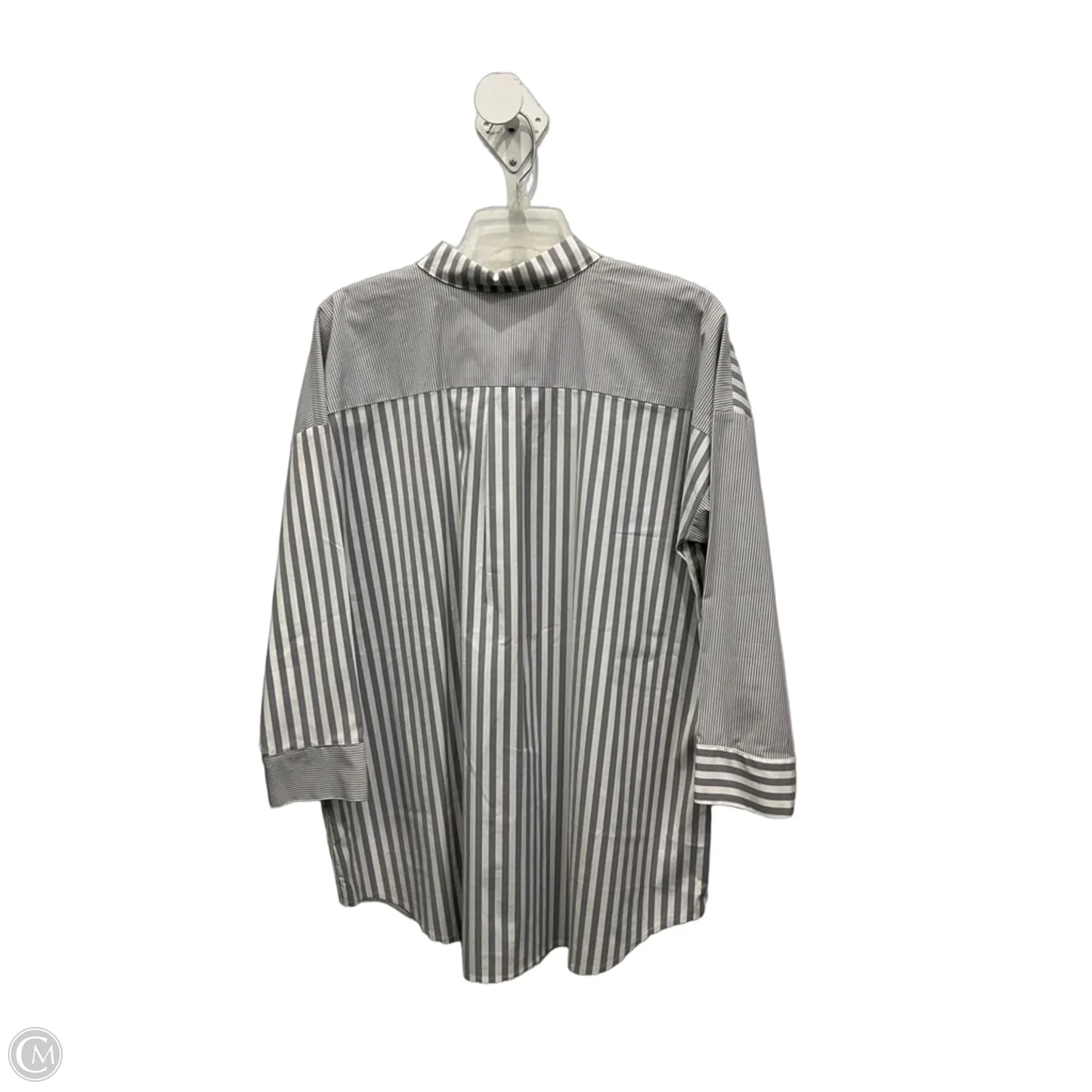 Blouse Long Sleeve By J. Jill In Striped Pattern, Size: L