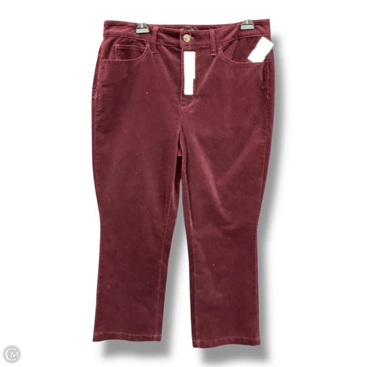 Pants Corduroy By Talbots In Maroon, Size: 10