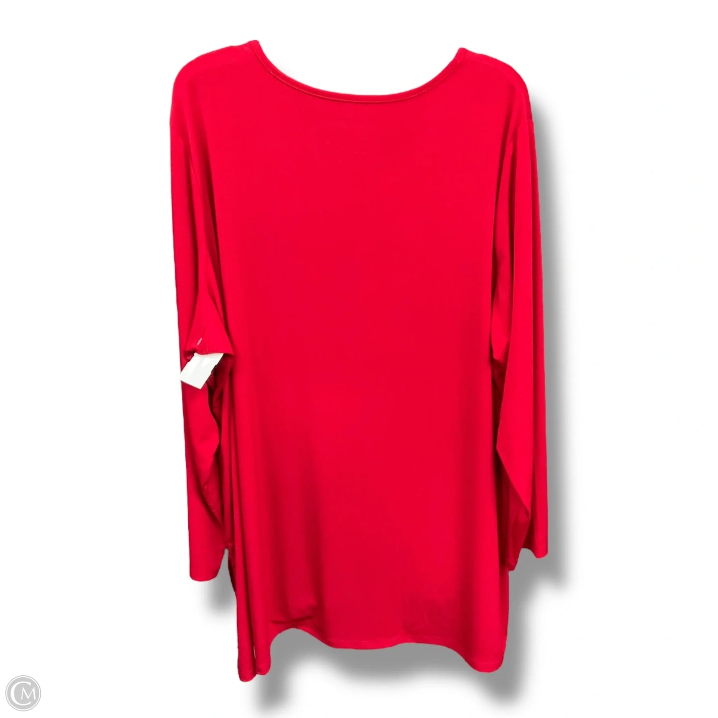 Top 3/4 Sleeve By Susan Graver In Red, Size: 3x