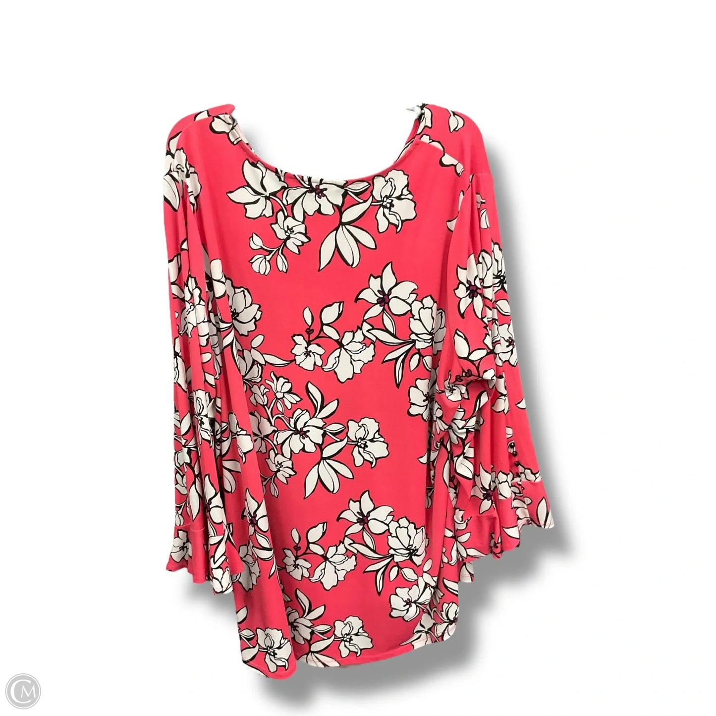 Top 3/4 Sleeve By Dennis Basso Qvc In Pink, Size: 3x