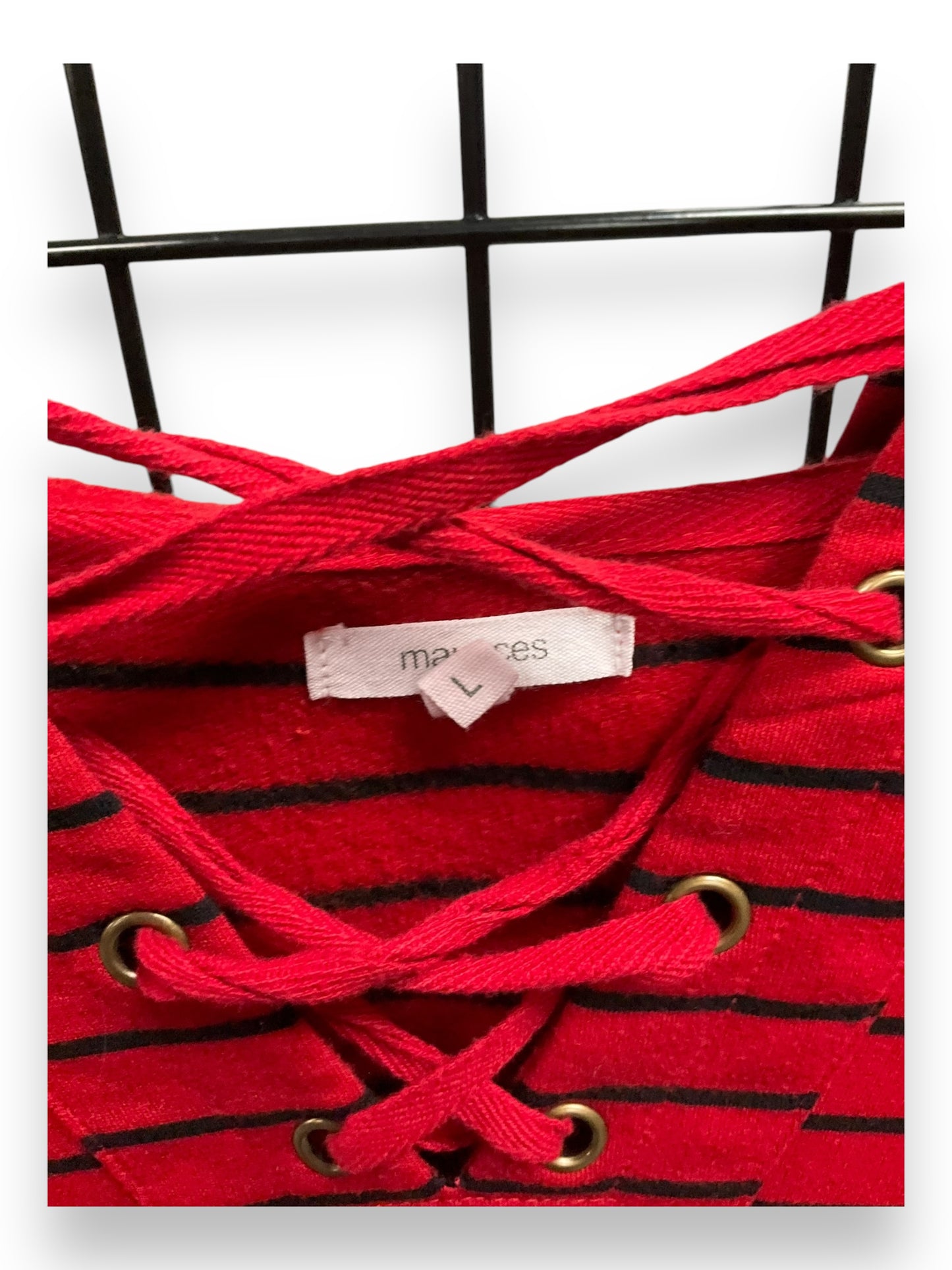 Top Long Sleeve By Maurices In Red, Size: L