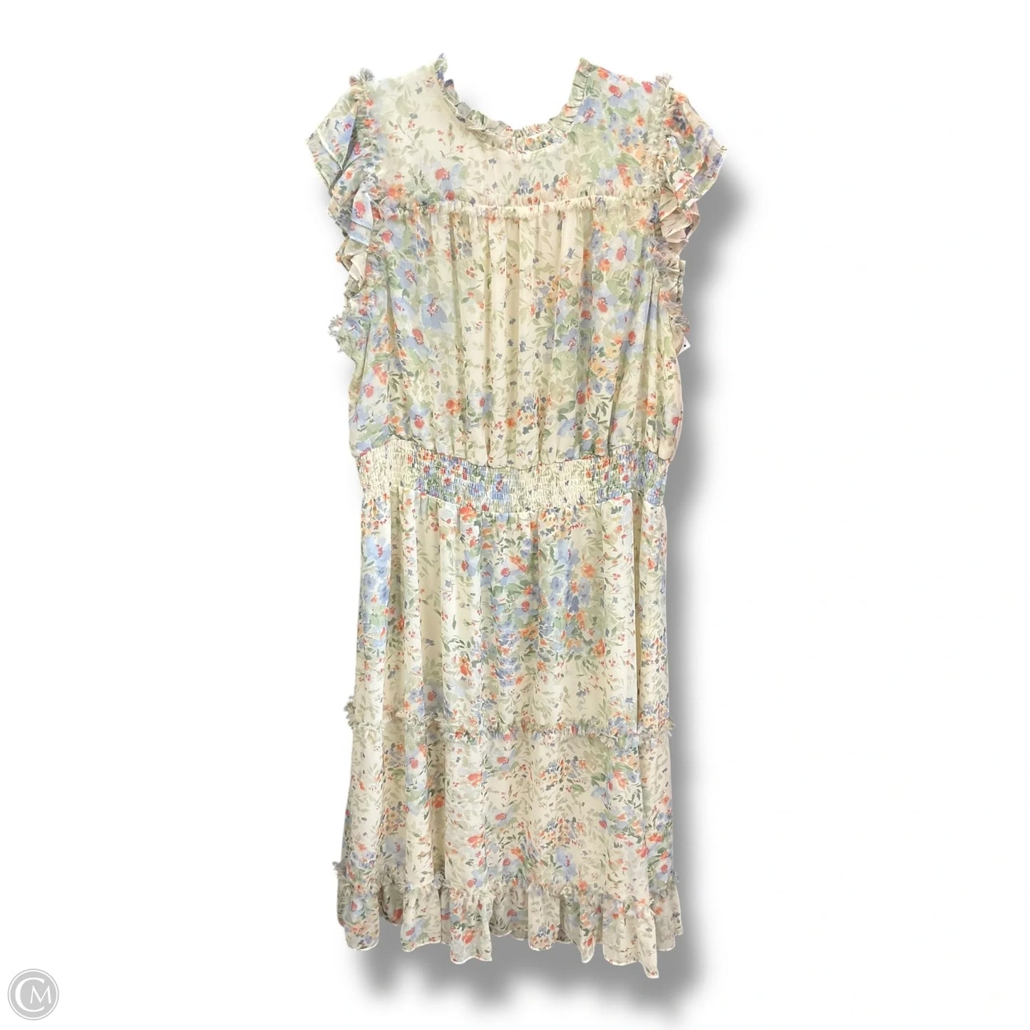 Dress Casual Midi By Cece In Floral Print, Size: 3x