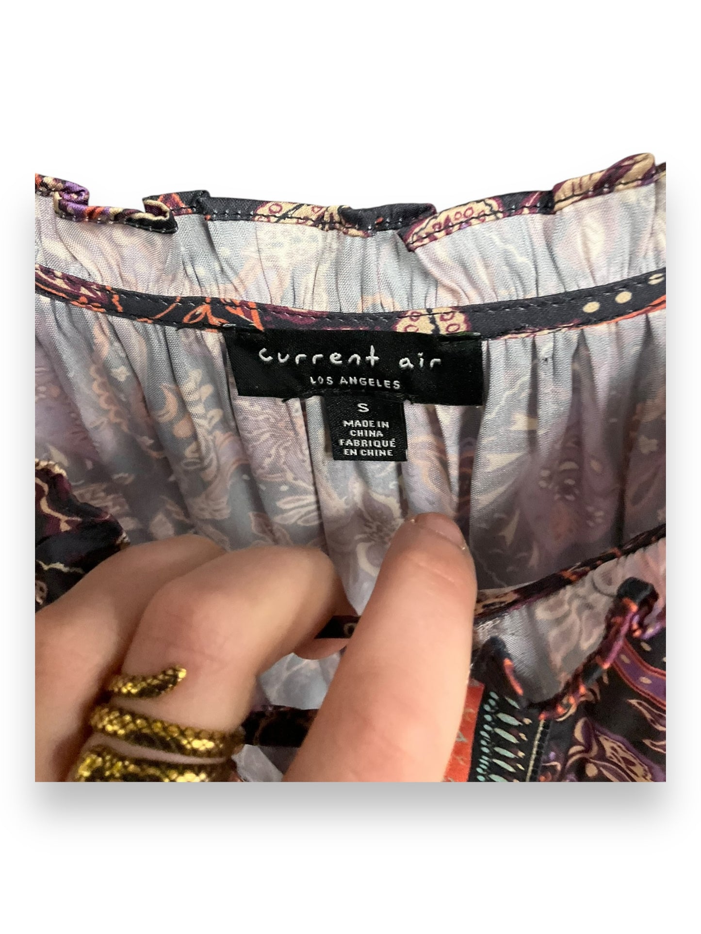 Top Long Sleeve By Current Air In Multi-colored, Size: S