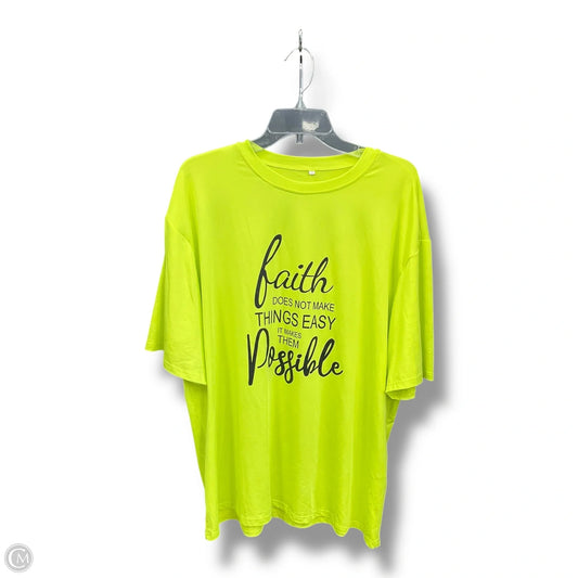 Top Short Sleeve Basic By Cme In Green, Size: 3x