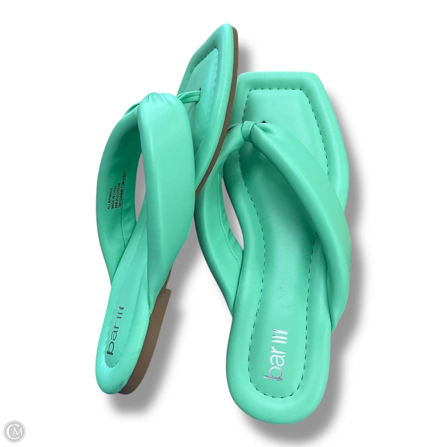 Sandals Flats By Bar Iii In Green, Size: 7.5