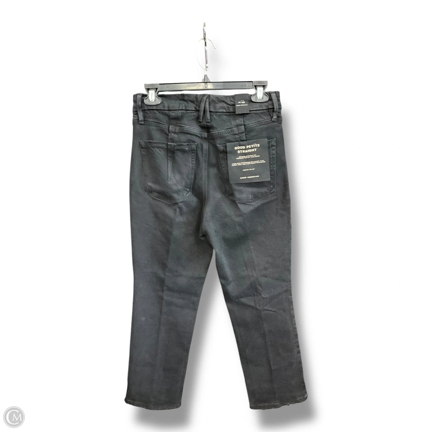Jeans Straight By Good American In Black Denim, Size: 8