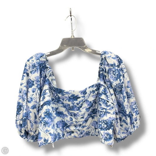Top Long Sleeve By Abercrombie And Fitch In Floral Print, Size: L