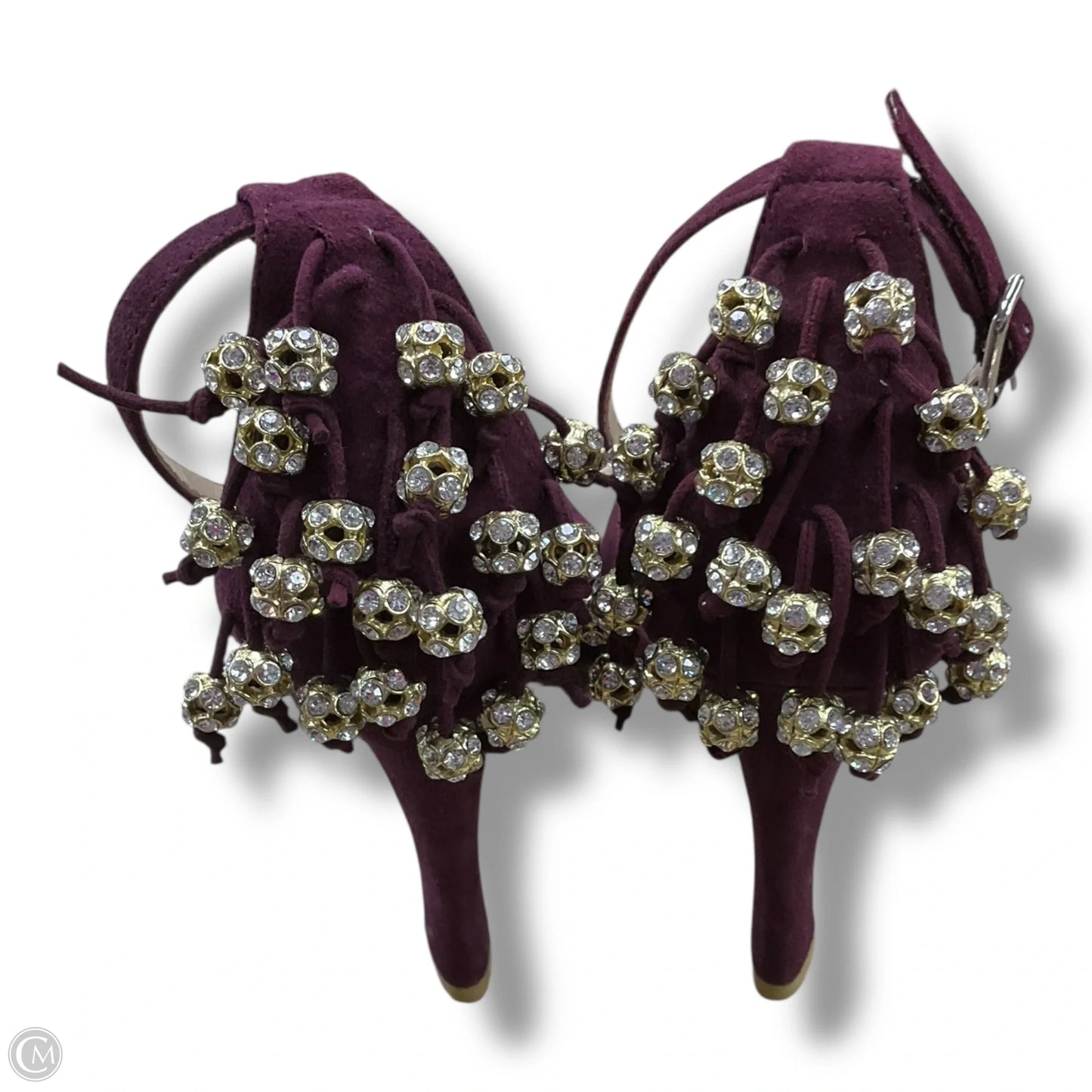 Sandals Heels Stiletto By Bcbgmaxazria In Maroon, Size: 6