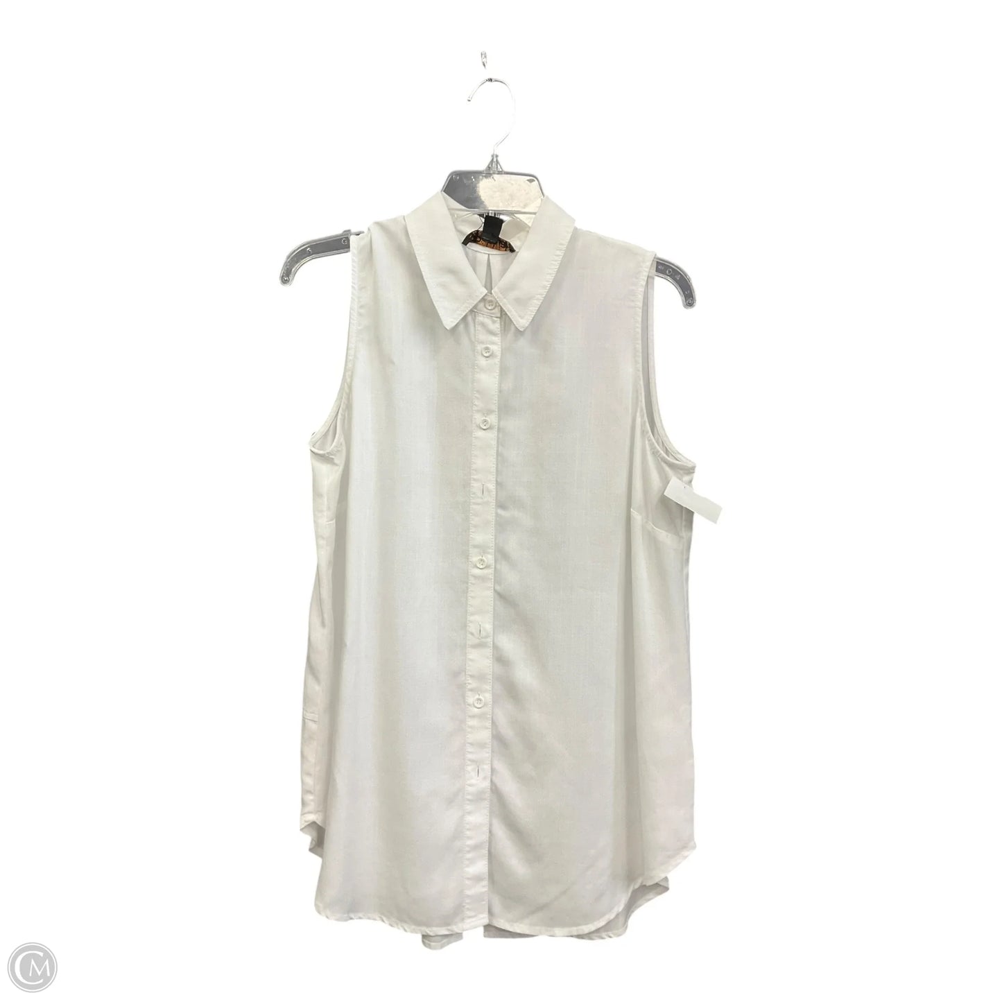 Blouse Sleeveless By Cme In White, Size: M